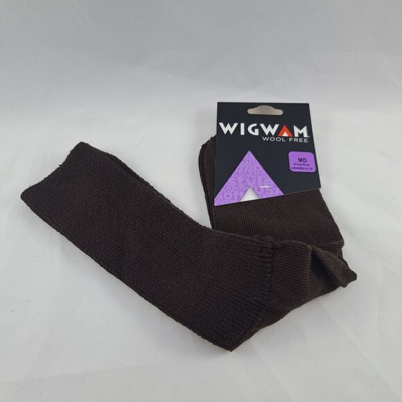 Wigwam Womens Wool Free Brown Socks Medium Size Comfortable - Picture 1 of 10
